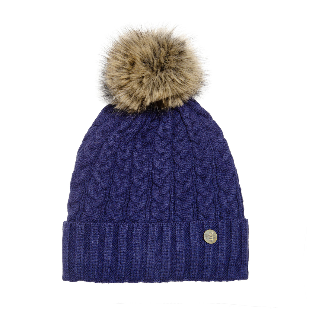 House of Celtic Cable Knit Hat - Navy