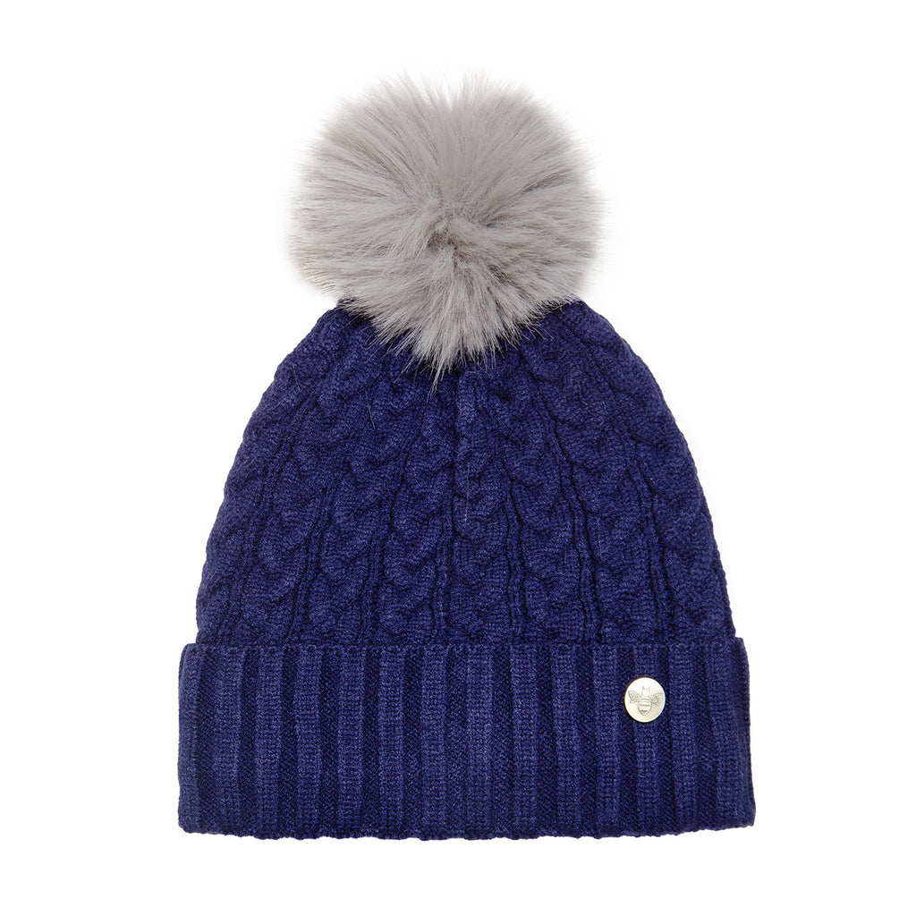 House of Celtic Cable Knit Hat - Navy
