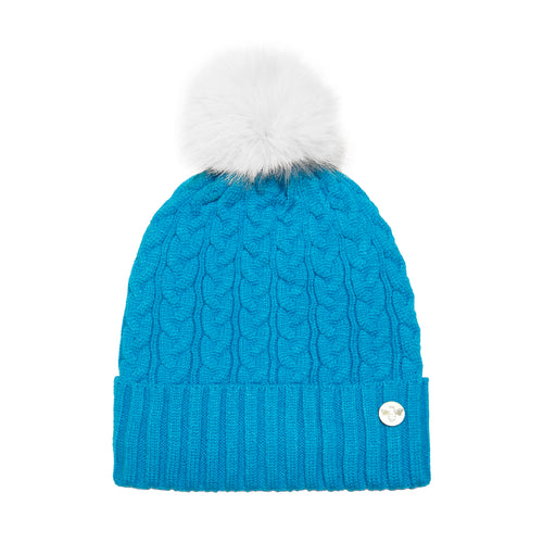 House of Celtic Cable Knit Hat - Turquoise