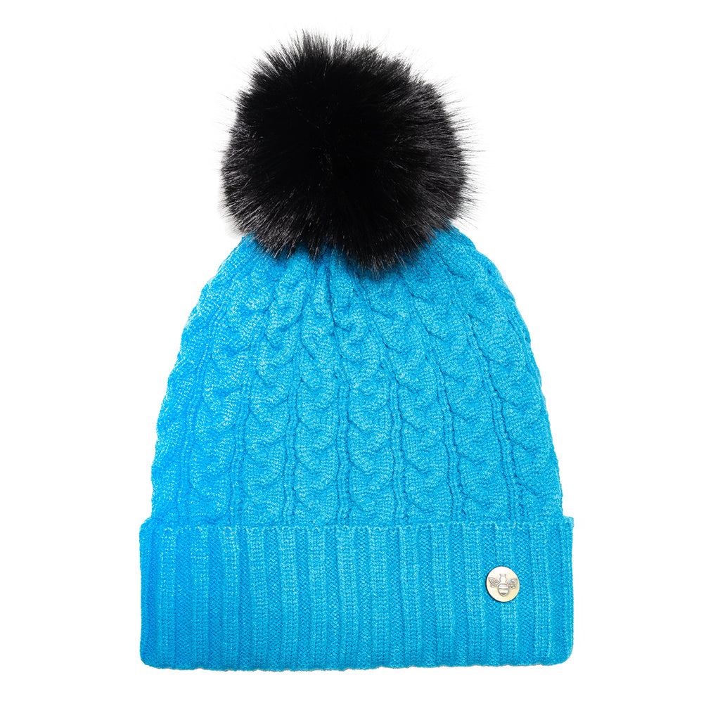 House of Celtic Cable Knit Hat - Turquoise