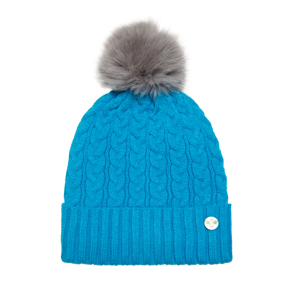 House of Celtic Cable Knit Hat - Turquoise