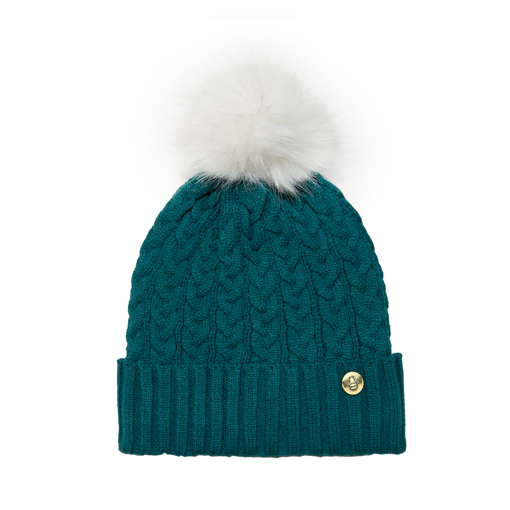 House of Celtic Cable Knit Hat - Teal