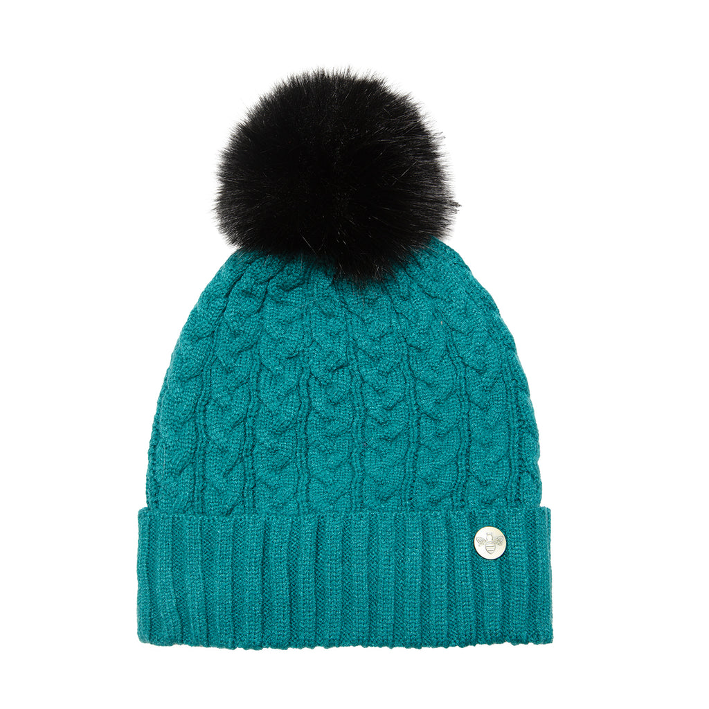 House of Celtic Cable Knit Hat - Teal
