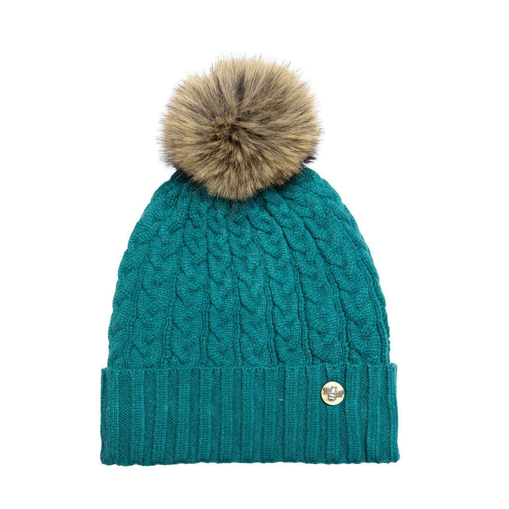 House of Celtic Cable Knit Hat - Teal